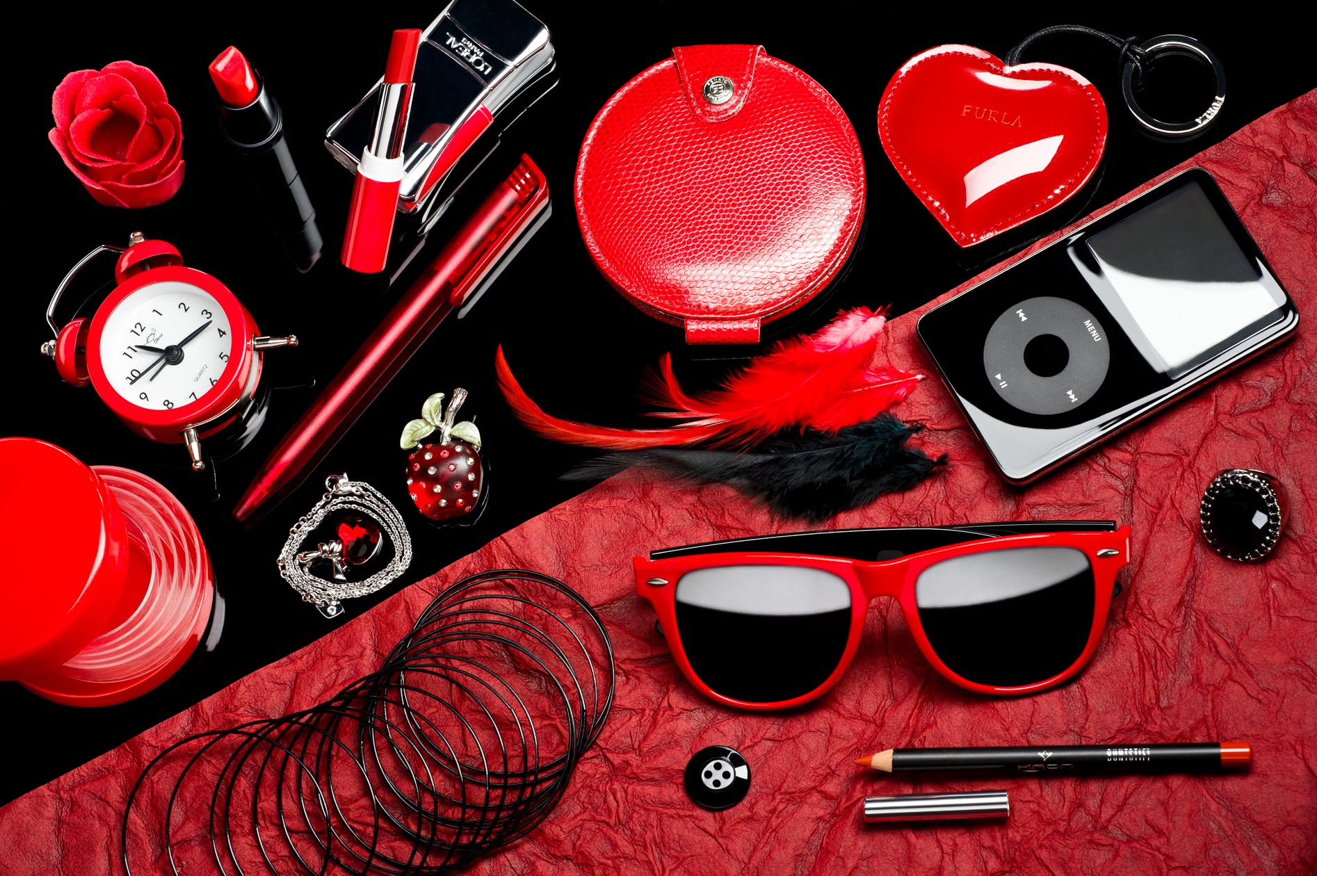 Cosmetics Black and Red