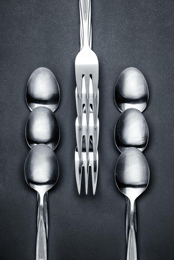 Forks And Spoons Vertical Composition
