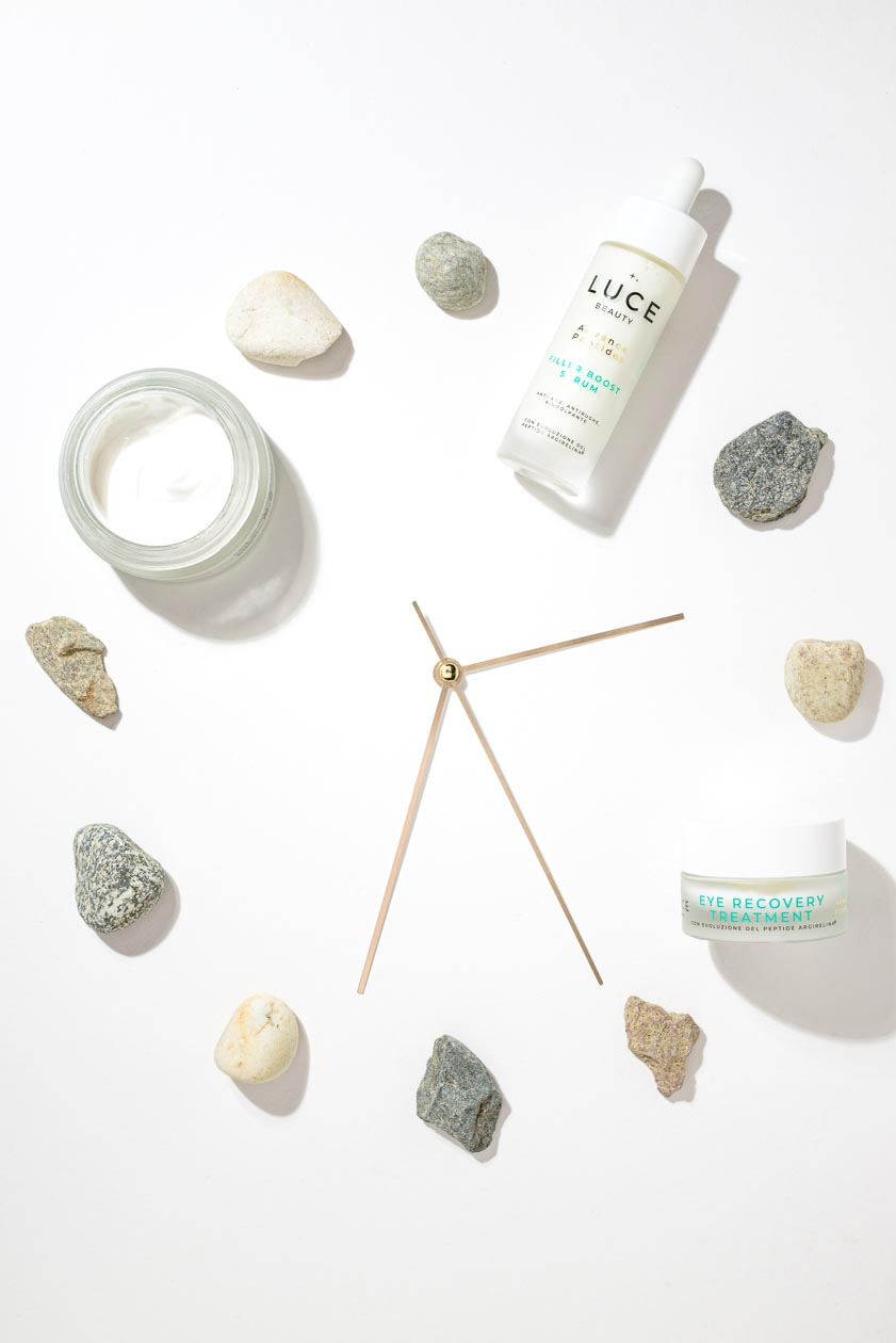 Luce Beauty Cosmetics Advance Peptide Routine Time Concept
