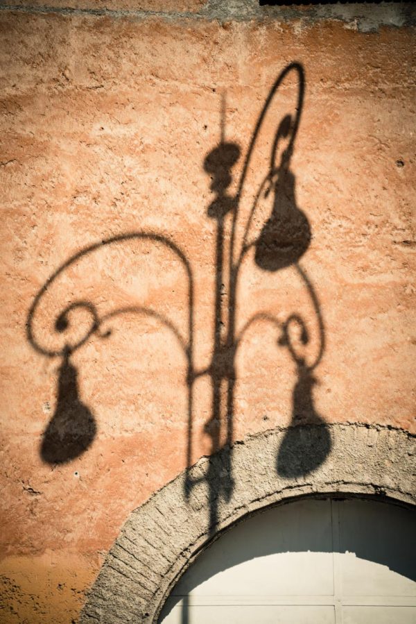 Street lamp shadow