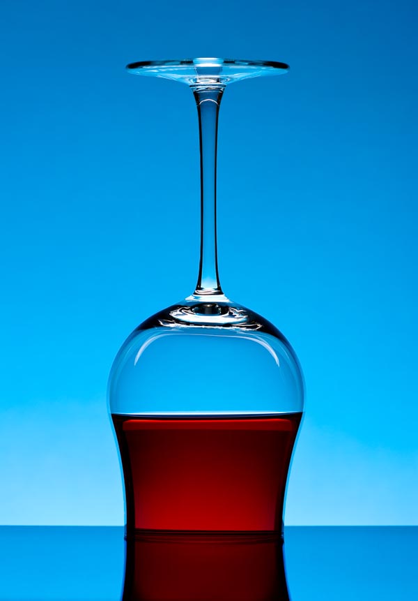 Upside Down Bicchiere Vino Rosso Sottosopra